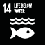SDG goal 14: Life Below Water (Icon)