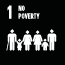 SDG goal 1: No Poverty (Icon)