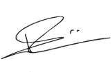 Unterschrift Eric Poirier (Handschrift)
